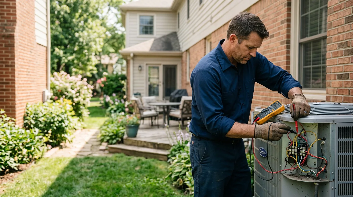 HVAC technician working near Pipe Creek, TX